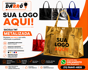Sacola TNT Metalizada com Logo