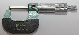 Micrometro p/ Tubos 0-25mm/0,01mm Pantec 13261-25A
