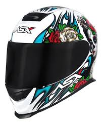Capacete Asx Eagle Lady Catrina Branco Tam 58