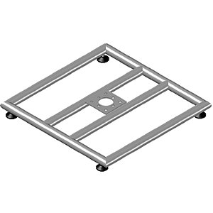 Base 60x60 para boxtruss q15 com pé nivelador