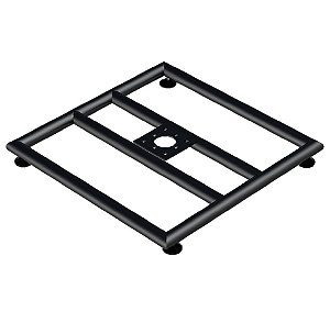 Base 60x60 para boxtruss q15 com pé nivelador preto