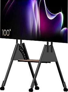 Pedestal para tv móvel suporte rack para tv até 100 pol telas interativas