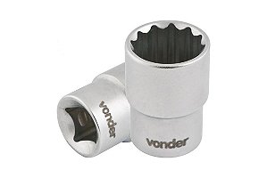 Soquete estriado 9/16   Encaixe 1/2  Crv para porca 3/8"