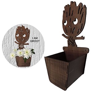 Cachepot de madeira decorativo groot