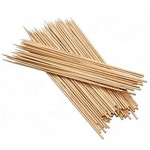 100 Espeto de bambu para churrasco 28cm palitos