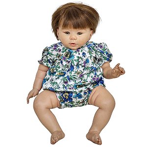 Pimpão Roupa Para Boneca Bebê Reborn Florzinha Verde