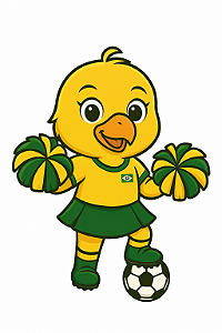 Body Bebê Menina Torcedora Futebol Verde e Amarelo Brasil com Saia Rodada