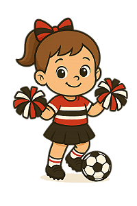 Body Bebê Menina Torcedora Futebol Tricolor com Saia Rodada