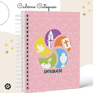 CADERNO DE CATEQUESE - FOLHA PAUTADA - PERSONALIZE.