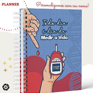 PLANNER DE CONTROLE DIÁRIO DE DIABETES - PERSONALIZE COM SEU NOME