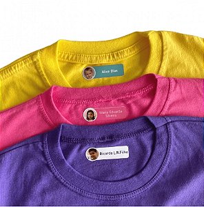 Etiquetas para roupas com foto - Termocolantes (Personalize - Arquivo)