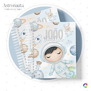 Caderneta de Saúde - Livro do Bebê - Astronauta - Personalize