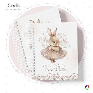 Caderneta de Saúde - Livro do Bebê - Coelha- Personalize