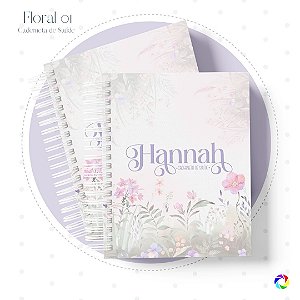 Caderneta de Saúde - Livro do Bebê - Floral 1 - Personalize