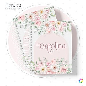 Caderneta de Saúde - Livro do Bebê - Floral 2 - Personalize