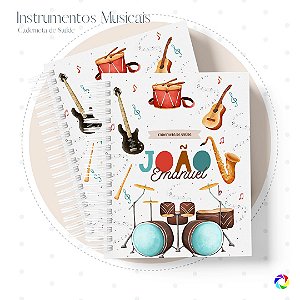 Caderneta de Saúde - Livro do Bebê - Instrumentos Musicais - Personalize