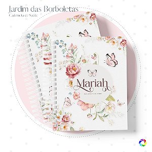 Caderneta de Saúde - Livro do Bebê - Jardim das Borboletas - Personalize