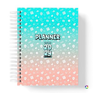 Planner Tech Feminino - 2024 Datado - Personalize - Capa 01