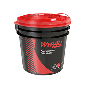 Pano Limpeza Umido Wypall Waterless Balde com 75 Unidades