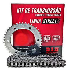KIT TRANSMISSAO DID 428X128 41X14 YAMAHA FZ15 22> SEM RETENTOR - UN