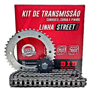 KIT TRANSMISSAO DID 428X128 41X14 YAMAHA FZ15 22> COM RETENTOR - UN