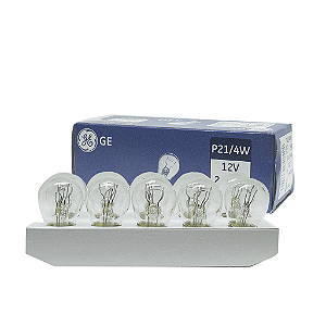 LAMPADA DE FREIO CARRO GE 12V 4W 21/4W P21 2 POLOS (EMB C/10) 1176/1122 - UN