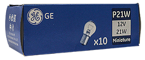 LAMPADA DE SETA CAMINHAO GE 24V 21W P21W 1 POLO (EMB C/10) 13498 - UN