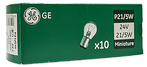 LAMPADA DE PISCA CAMINHAO GE 24V 21W 1 POLO (EMB C/10) 1073 - UN