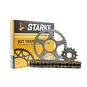KIT TRANSMISSÃO STARKE KTR0039 48Z 14Z 428H X 126L C/RETENTOR HONDA NX 150 89-93 / XLR 125 96-03 - UN