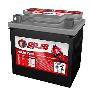 Bateria De Moto Naja 7 Ns 12V 7Ah Fazer Falcon Twister Cb300