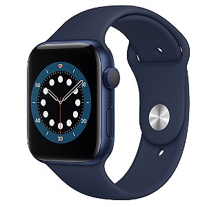 Apple Watch Series 6 44 mm A2292 M00J3LL/A GPS - Blue Aluminum / Deep Navy - Original Lacrado na Caixa - 1 Ano de Garantia Apple