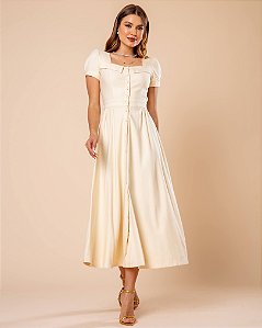 Vestido Beatrice - Baunilha