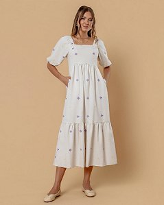 Vestido Istambul - bordado Lilás