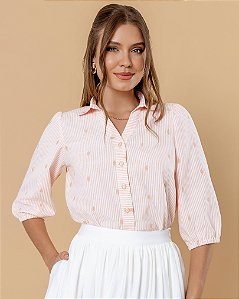 Camisa Edith - Salmão