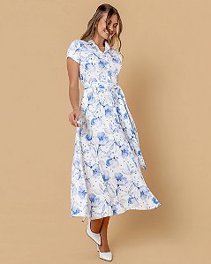 Vestido Madalena - Azul