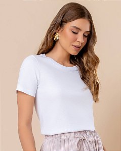 T-Shirt Gola Redonda - Branca