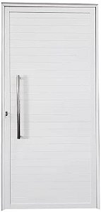 PORTA LAMBRIL COM PUXADOR ALUMÍNIO BRANCO LINHA 25