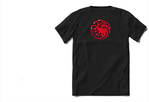 Camiseta House Targaryen Team Black Game of Thrones House of The Dragon