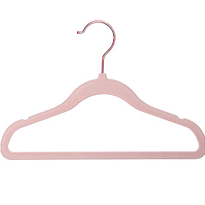 Cabide Baby Veludo Slim (Gancho Rose Gold) - Kit c/ 20