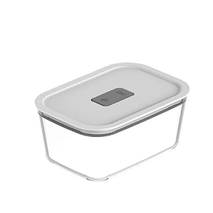 Pote de Vidro Hermético Fresh Lock Branco - 1200ml