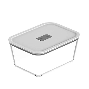 Pote de Vidro Hermético Fresh Lock Branco - 2400ml