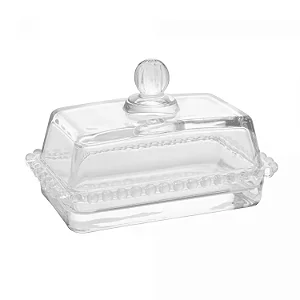 MANTEIGUEIRA CRISTAL DE CHUMBO C/TAMPA PEARL 17x10,5x10cm