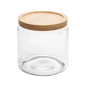 PORTA MANTIMENTO COM TAMPA DE BAMBU OASIS 1,5L VIDRO