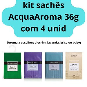 Kit sachês Acqua Aroma 36g c/ 4 unid.