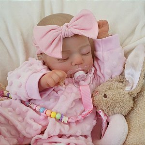 Bebê Reborn Dormindo Lançamento 2025 Corpo Silicone