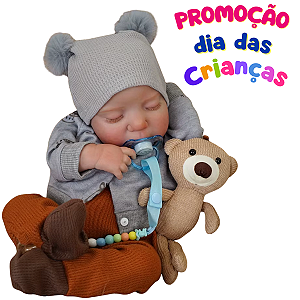 Bebê Reborn Menino Corpo 100% Silicone Bebe Dormindo