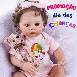 Bebe Reborn Corpo 100% Silicone Cabelo Enraizado Silicone Macio