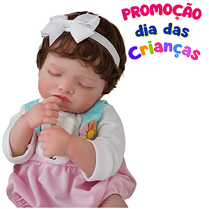Boneca Reborn Linda Cabelo Enraizado Corpo de Silicone