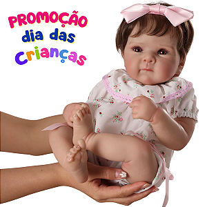 Bebê Reborn De Silicone 100% Cabelo Enraizado