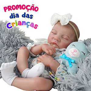 Boneca Reborn Dormindo Corpo de Silicone